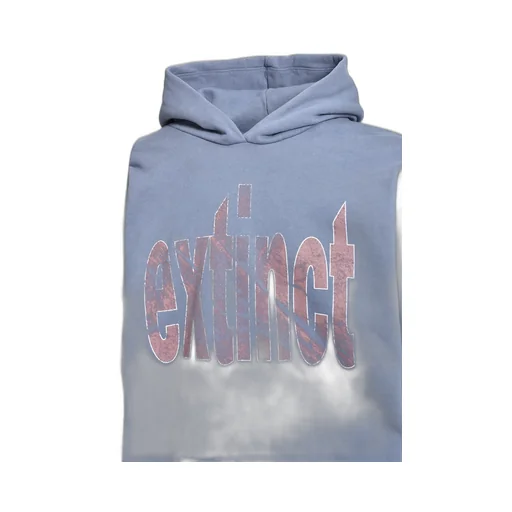 Bleached Graft Hoodie / Blu Gry