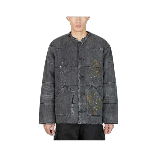 Liberaiders Paint Splatter Crewneck Denim Jacket