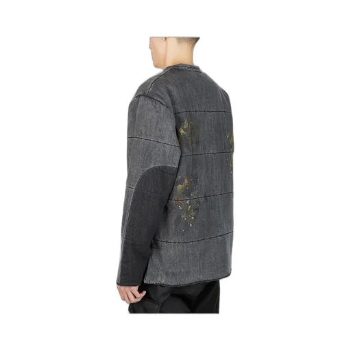 Liberaiders Paint Splatter Crewneck Denim Jacket