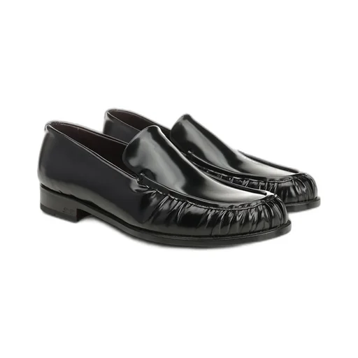 Lidfort Curled Toe Leather Loafers