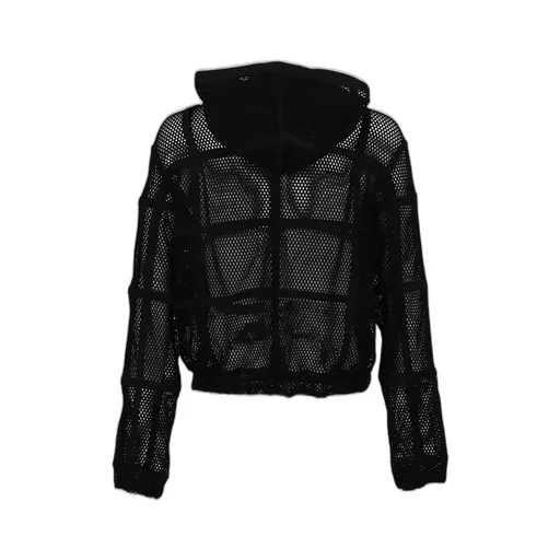 Prisoner Mesh Zip Up Hoodie / Blk