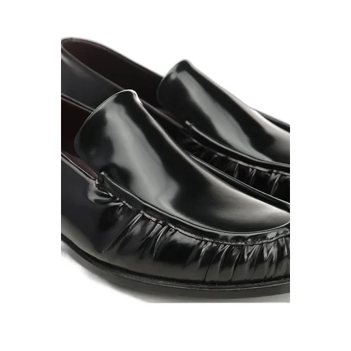 Lidfort Curled Toe Leather Loafers