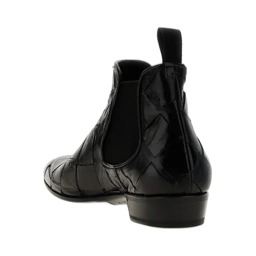 Lidfort Braided Pattern Ankle Boots