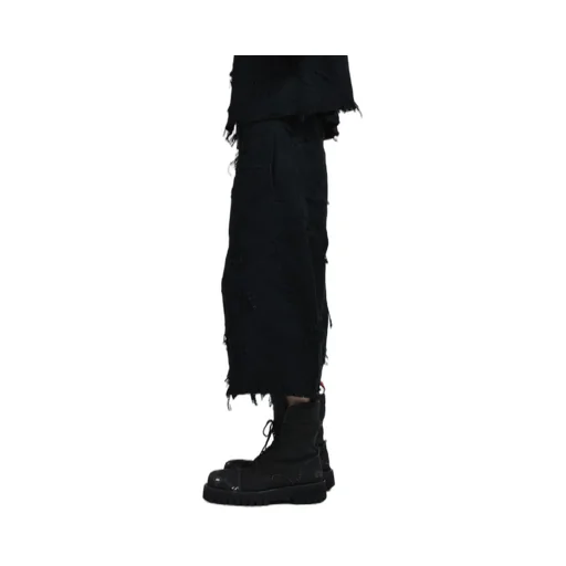 Boro Jacquard Baggy Shorts / Blk