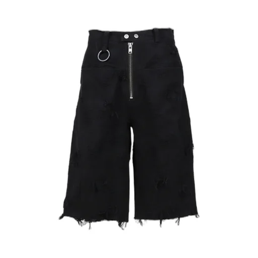 Boro Jacquard Baggy Shorts / Blk