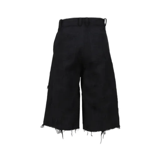 Boro Jacquard Baggy Shorts / Blk