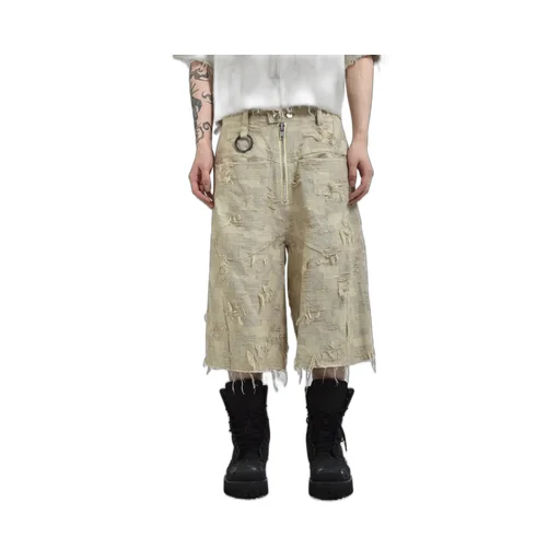 Boro Jacquard Baggy Shorts / Dusty Bei