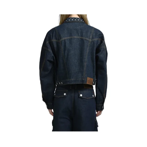 Liam Stud Denim Jacket / Deep Blu