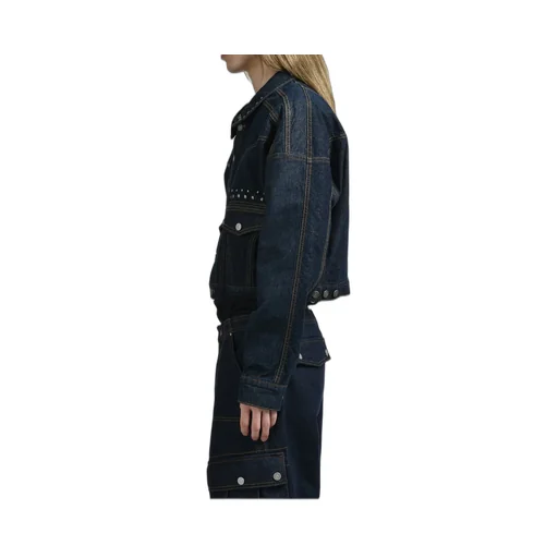 Liam Stud Denim Jacket / Deep Blu