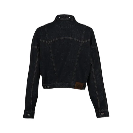 Liam Stud Denim Jacket / Deep Blu