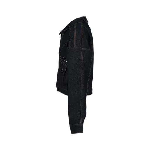 Liam Stud Denim Jacket / Deep Blu