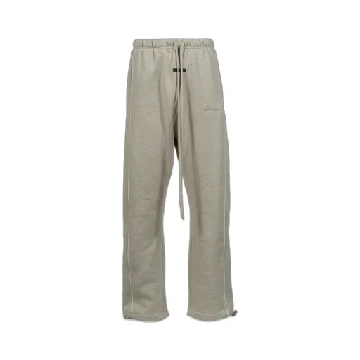 Relaxed Fleece Sweatpant With Piping / Heather Stone/Cloud Wht