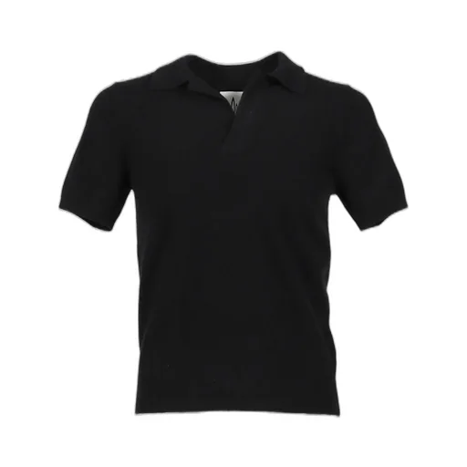 Cashmere Wool Open Collar Shirt / Blk