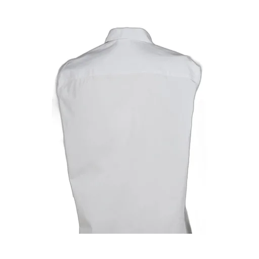 Zipped Poplin Shirt / White