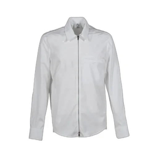 Zipped Poplin Shirt / White
