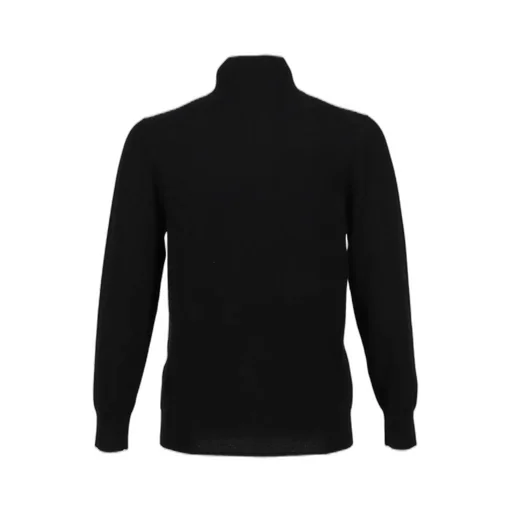 Cashmere Wool Zip Up Sweater / Blk