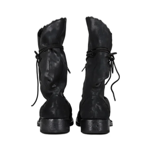 Flap Lace Boots / Black