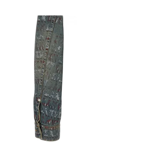 Lanvin All-Over Logo Printed Denim Jacket