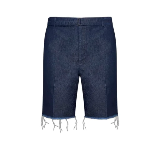 Lanvin Mid-Rise Frayed Denim Shorts