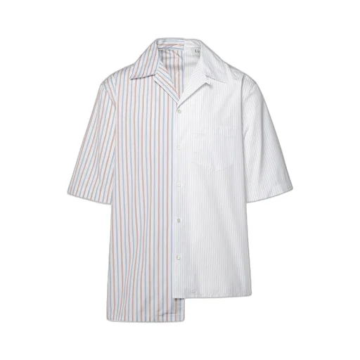 Lanvin Striped Asymmetric Drop-Shoulder Shirt