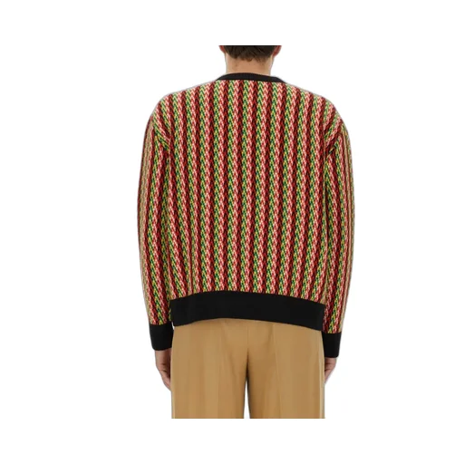 Lanvin Chevron-Motif Crewneck Jumper