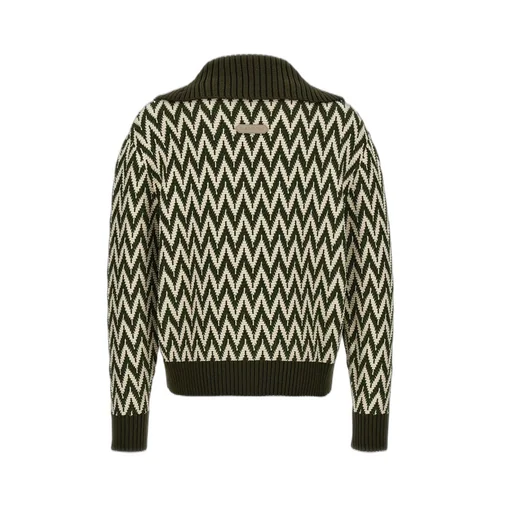 Lanvin Curb Herringbone Zip-Up Cardigan