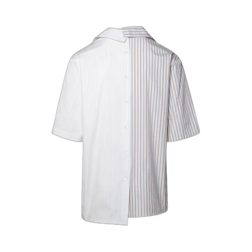 Lanvin Striped Asymmetric Drop-Shoulder Shirt