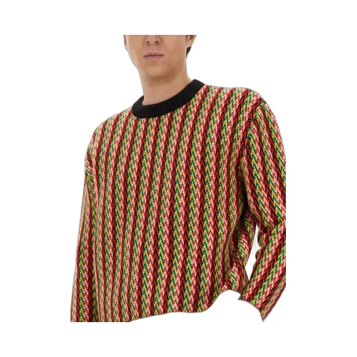 Lanvin Chevron-Motif Crewneck Jumper