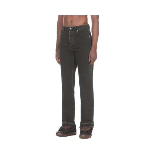 Lanvin Logo Patch Straight Leg Jeans