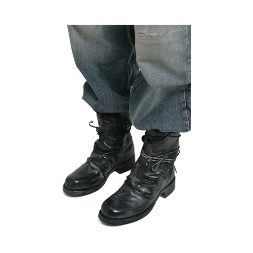 Leather Boxing Combat Boot / Blk