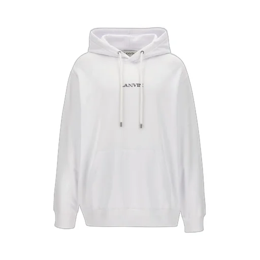 Lanvin Logo Embroidered Drawstring Hoodie