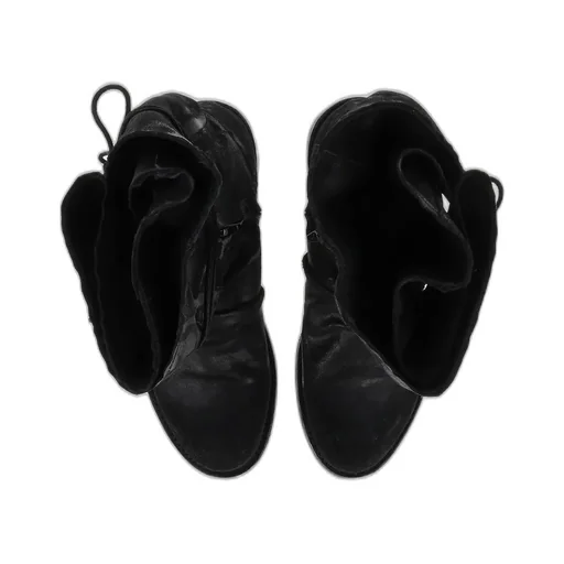 Flap Lace Boots / Black