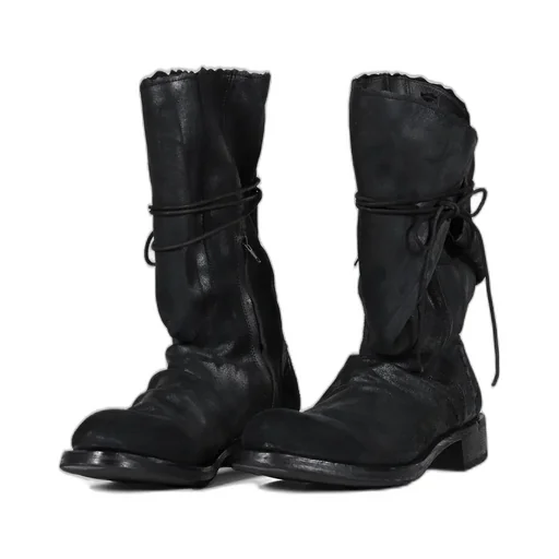 Flap Lace Boots / Black