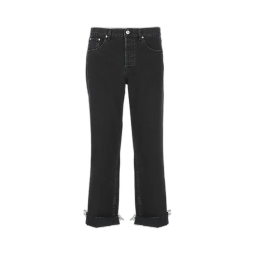 Lanvin Logo Patch Straight Leg Jeans