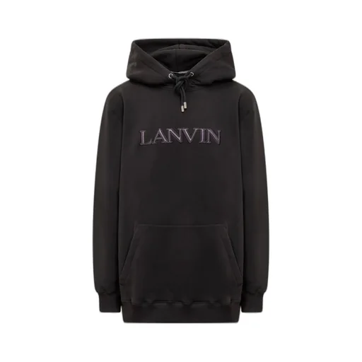 Lanvin Logo Embroidered Drawstring Hoodie