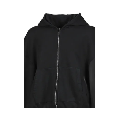 Short Hoodie Zip Up W/Elastic / Blk