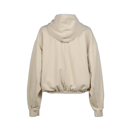 Short Hoodie Zip Up W/Elastic / Kha