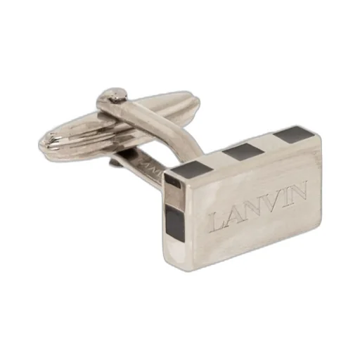 Lanvin Logo-Engraved Twist-Lock Closure Cufflinks