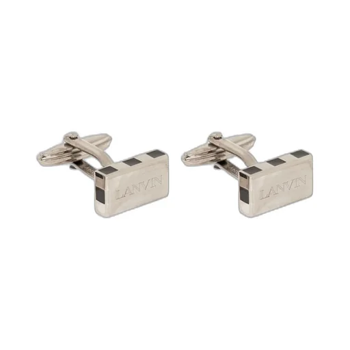 Lanvin Logo-Engraved Twist-Lock Closure Cufflinks