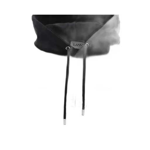Lanvin Curb Logo Embroidered Drawstring Hoodie