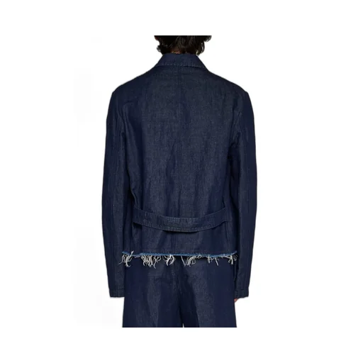 Lanvin Distressed Button-Up Denim Jacket