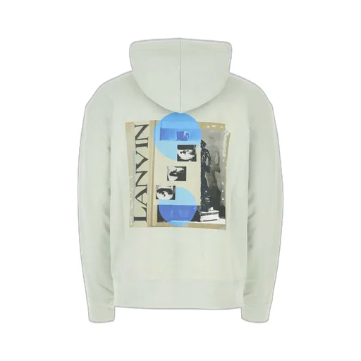Lanvin Graphic Printed Drawstring Hoodie