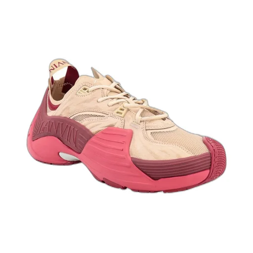 Lanvin Flash-X Meshed Lace-Up Sneakers