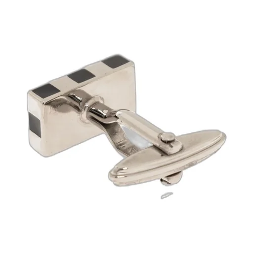 Lanvin Logo-Engraved Twist-Lock Closure Cufflinks