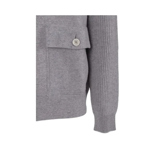 Lardini High-Neck Buttoned Knitted Cardigan
