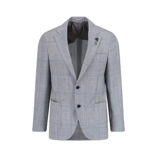 Lardini Single-Breasted Checked Blazer