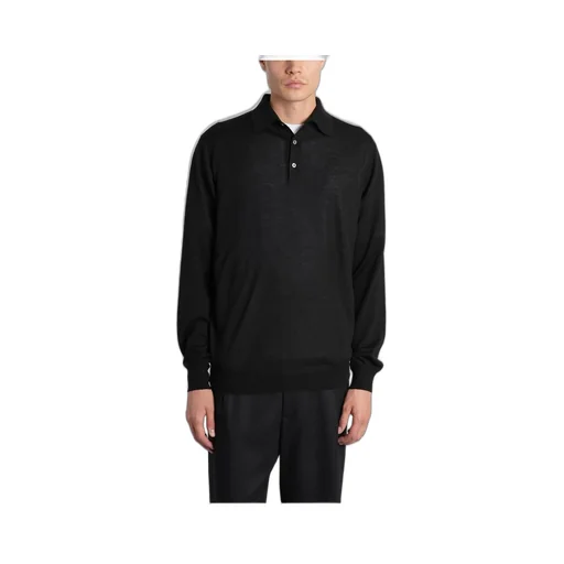 Lardini Half-Button Long Sleeved Polo Shirt