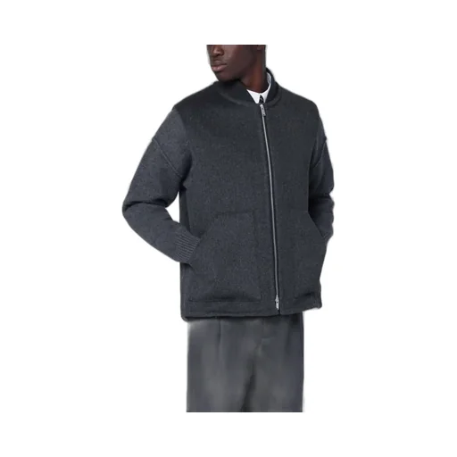 Lardini Logo Patch Zip-Up Sleeveless Vest