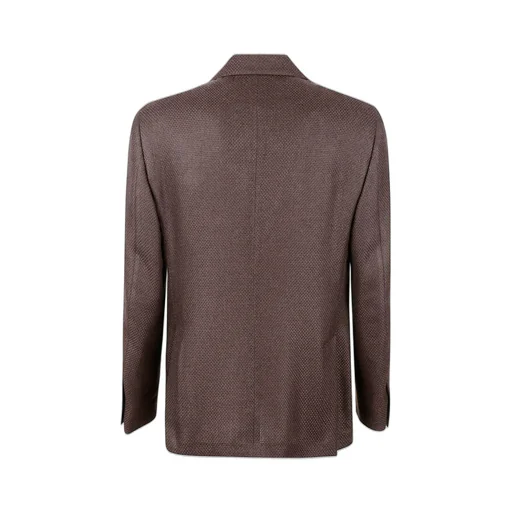 Lardini Panama-Textured Two-Button Blazer