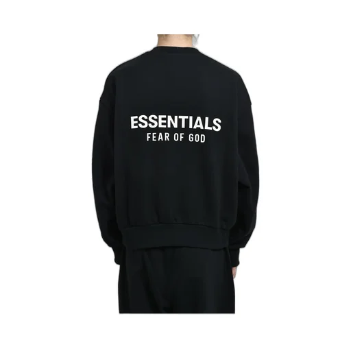 Classic Fit Fleece Crewneck / Jet Blk